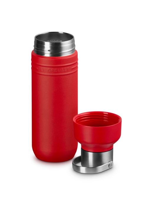 Le Creuset On The Go waterfles 0,5 liter - detail rood