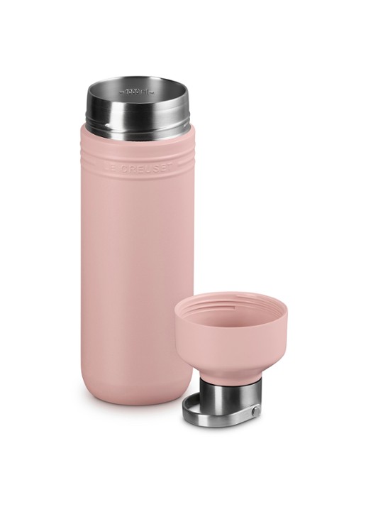 Le Creuset On The Go waterfles 1 liter - detail roze