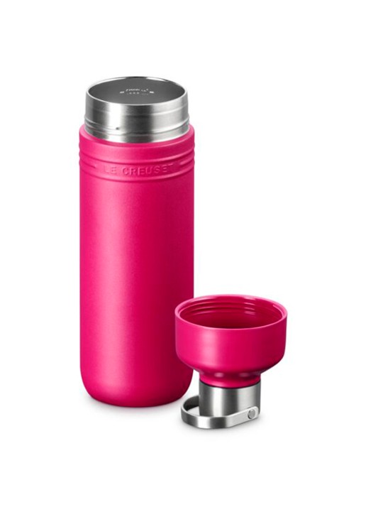 Le Creuset On the Go waterfles 1 liter - achterkant 3 roze