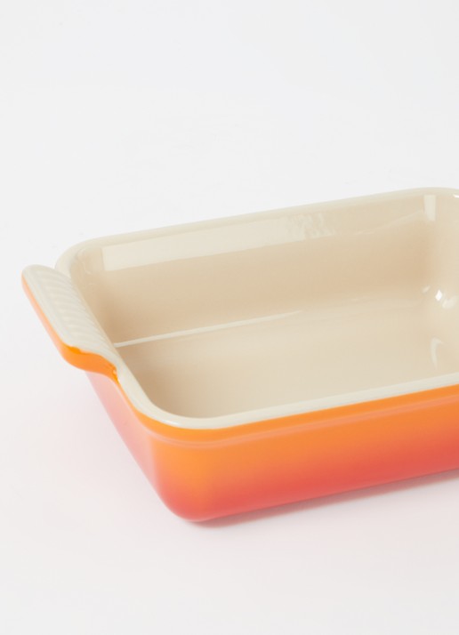 Le Creuset Ovenschaal 25 cm - voorkant 2 oranjerood / oranje