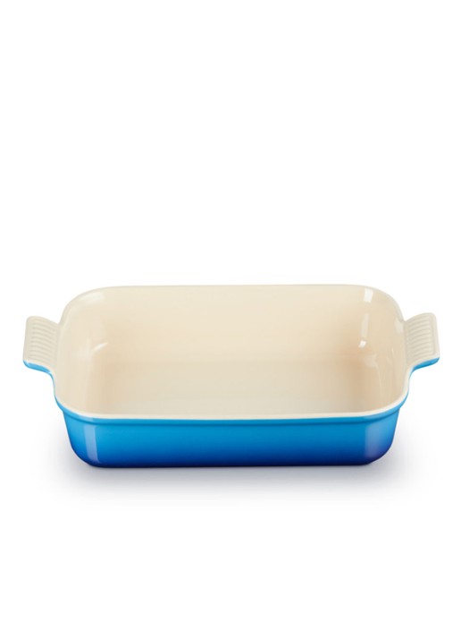 Le Creuset Ovenschaal rechthoekig Azure 32 cm - voorkant 2 azure / blauw