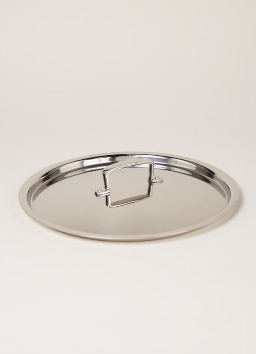 Le Creuset Pannendeksel 28 cm  - voorkant 3 zilver