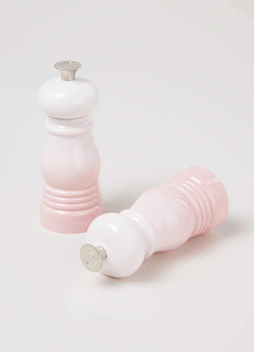 Le Creuset Peper- en zoutmolen 13 cm set van 2 - detail shell pink / roze
