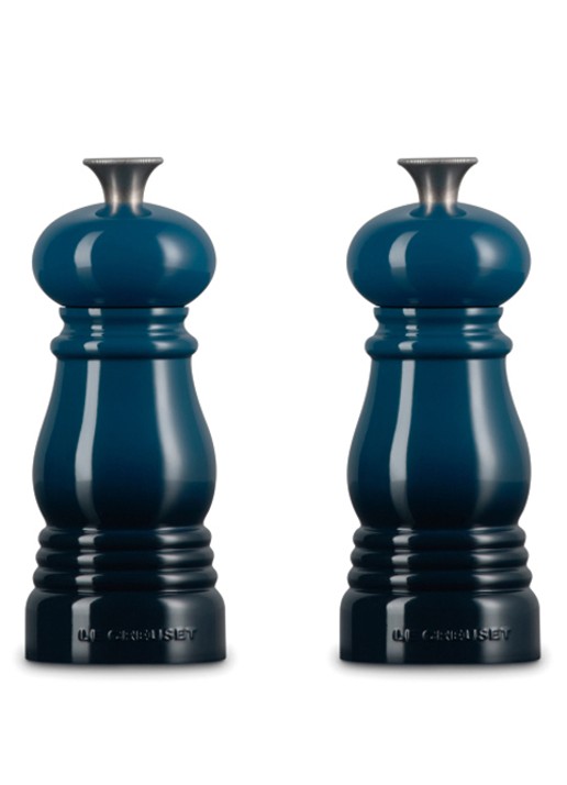 Le Creuset Peper- en zoutmolen 2-delig - achterkant 4 donkerblauw