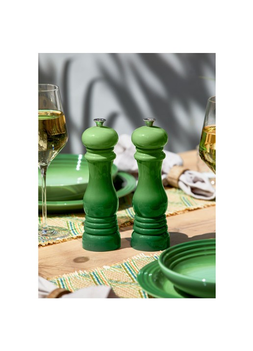 Le Creuset Pepermolen 21 cm - voorkant 6 bamboo / groen