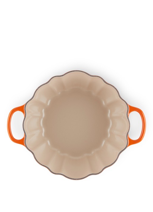 Le Creuset Pompoen Signature braadpan 24 cm - detail 5 oranjerood / oranje