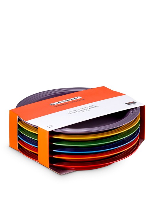Le Creuset Rainbow dinerbord 27,3 cm set van 6 - detail 2 rood