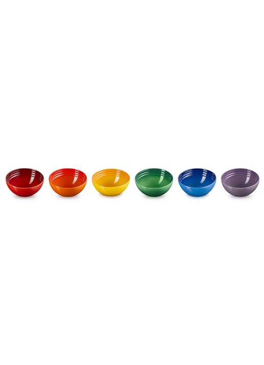 Le Creuset Rainbow dipschaal 12 cm set van 6 - detail 4 rood