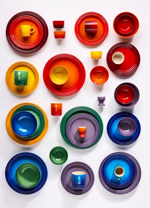 Le Creuset Rainbow eierdop 5,9 cm set van 6 - achterkant 2 rood