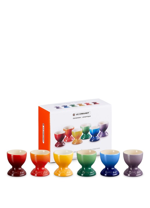 Le Creuset Rainbow eierdop 5,9 cm set van 6
