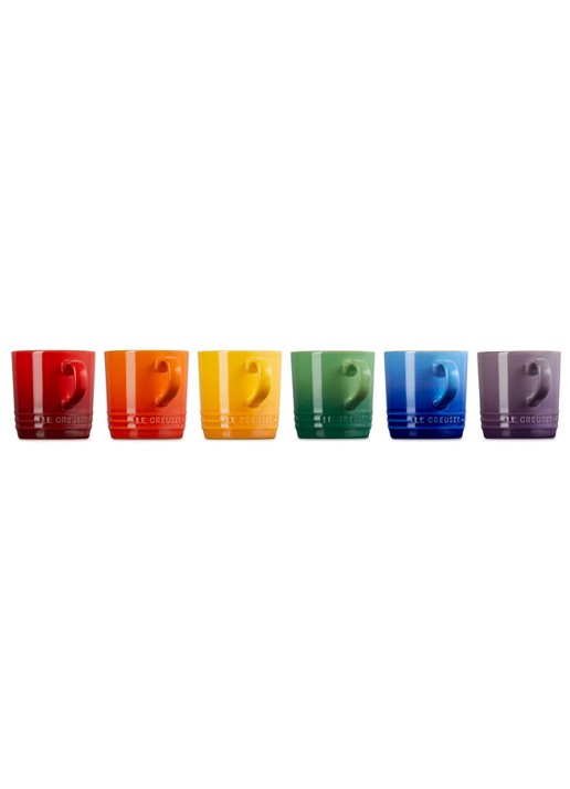 Le Creuset Rainbow kopje 20 cl set van 6 - detail 3 rood