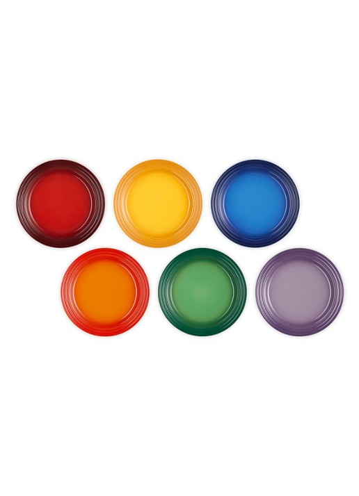 Le Creuset Rainbow ontbijtbord 21,8 cm set van 6 - detail 3 rood