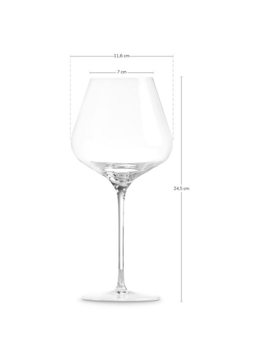 Le Creuset Rode wijnglas set van 4 - detail transparant