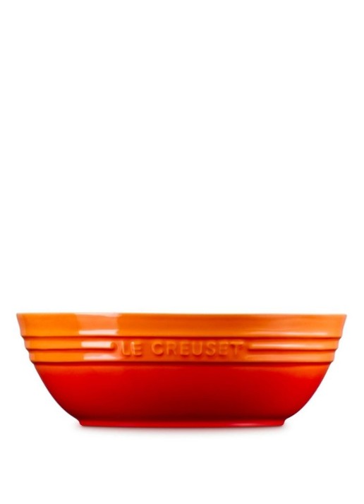 Le Creuset Serveerschaal 29 cm - achterkant 4 oranjerood