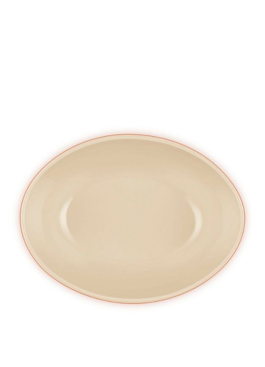 Le Creuset Serveerschaal 29 cm - detail oranjerood