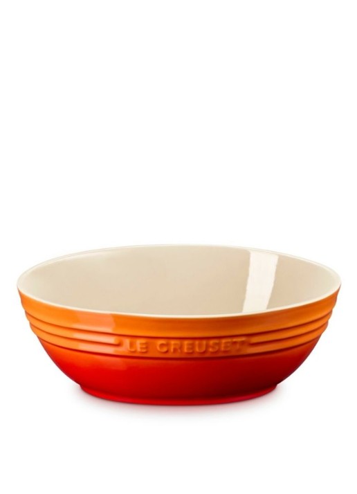 Le Creuset Serveerschaal 29 cm - voorkant 2 oranjerood