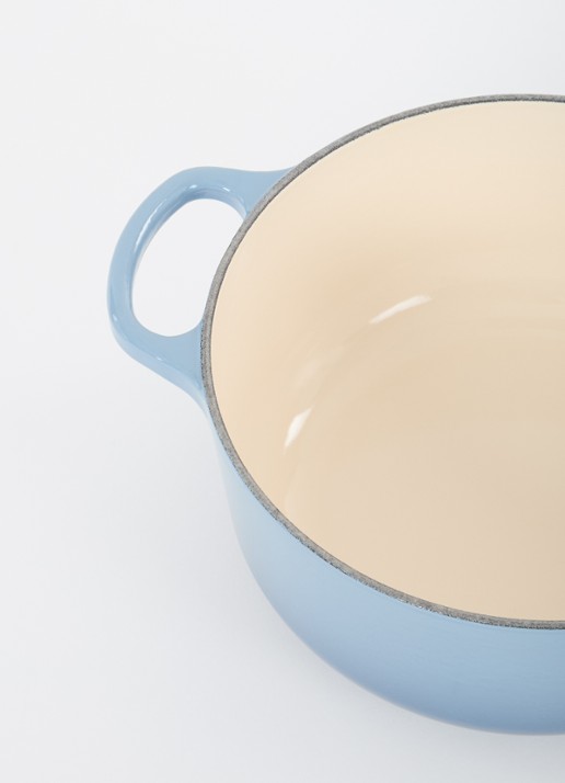 Le Creuset Signature braad-/stoofpan Ø20 cm - detail chambray / blauw