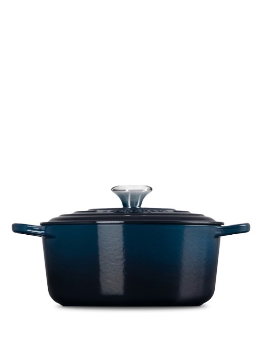 Le Creuset Signature braad-/stoofpan Ø24 cm - achterkant donkerblauw