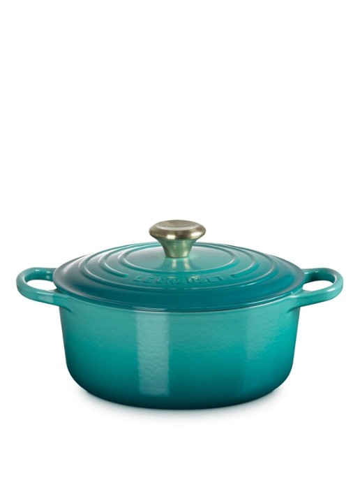 Le Creuset Signature braadpan 20 cm - voorkant 3 blauw