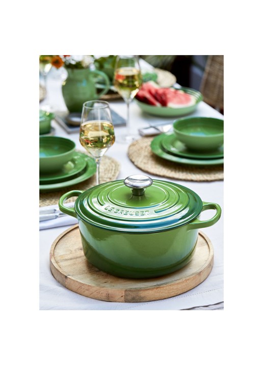 Le Creuset Signature braadpan Ø24 cm - voorkant 7 groen