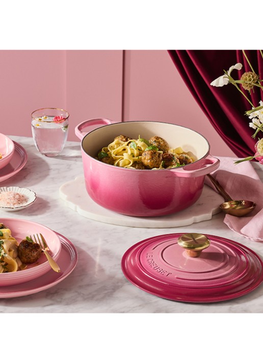 Le Creuset Signature braadpan Ø24 cm - detail 5 berry / roze