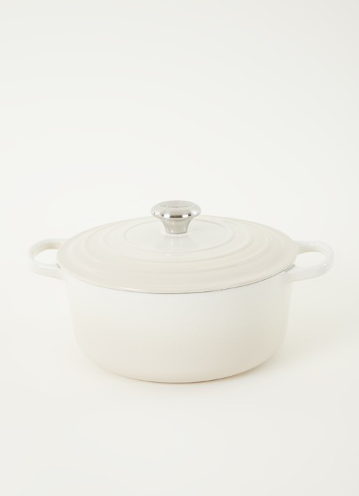 Le Creuset Signature braadpan Ø26 cm - voorkant 2 meringue / beige