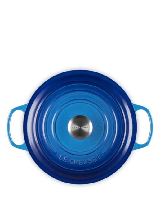 Le Creuset Signature braadpan 26 cm - detail 3 royalblauw