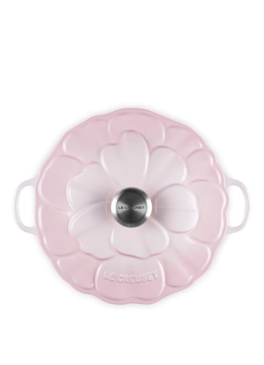 Le Creuset Signature Campagnard braadpan 26 cm - detail 2 lichtroze