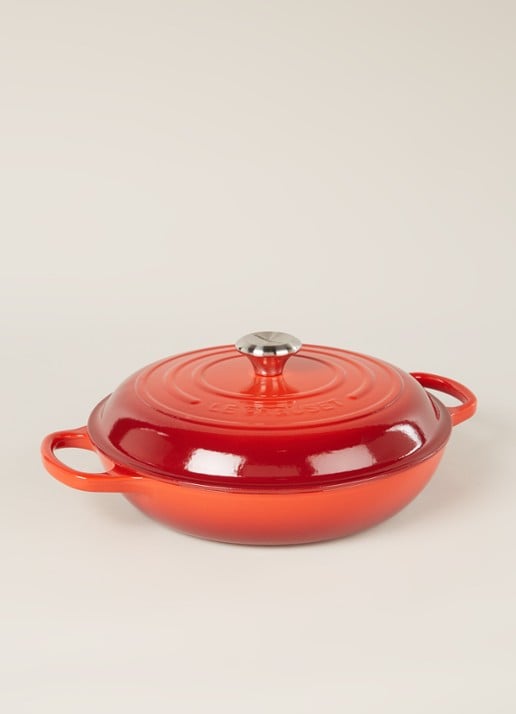 Le Creuset Signature campagnard braadpan Ø30 cm - voorkant 2 kersenrood / rood
