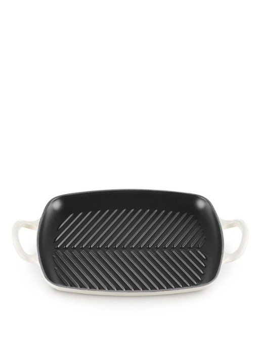 Le Creuset Signature grill 30 cm - voorkant 3 gebroken wit