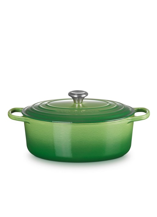 Le Creuset Signature ovale braadpan 29 cm - detail 4 bamboo / groen