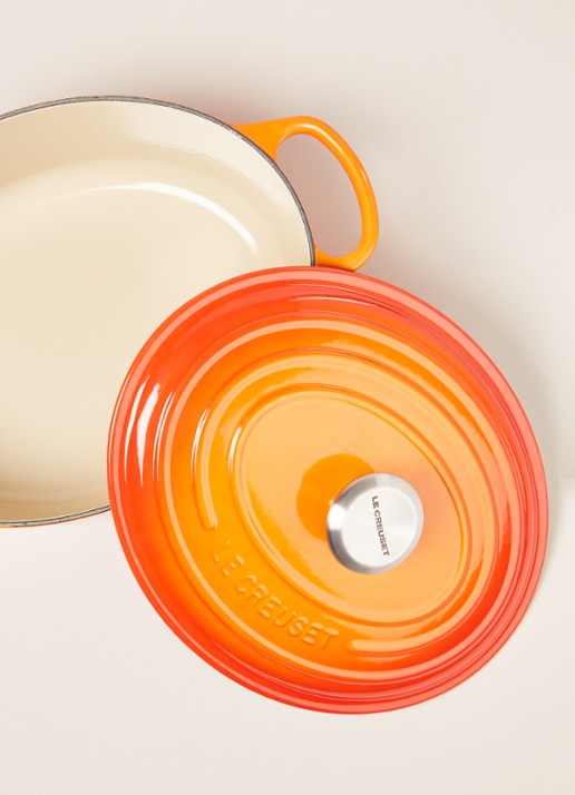 Le Creuset Signature ovale braadpan 29 cm  - detail 3 oranjerood / oranje