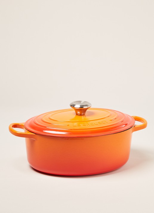 Le Creuset Signature ovale braadpan 29 cm  - voorkant 2 oranjerood / oranje