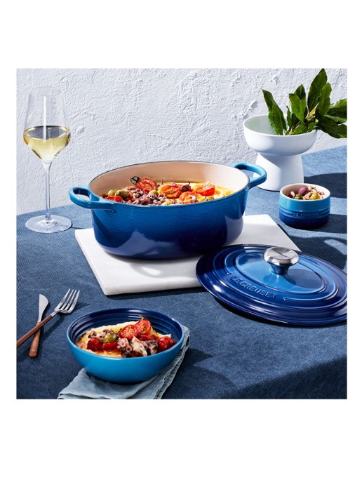Le Creuset Signature ovale braadpan 29 cm - detail 7 azure / blauw