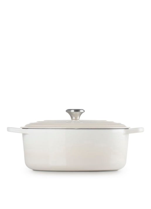 Le Creuset Signature ovale braadpan 31 cm - achterkant 3 gebroken wit