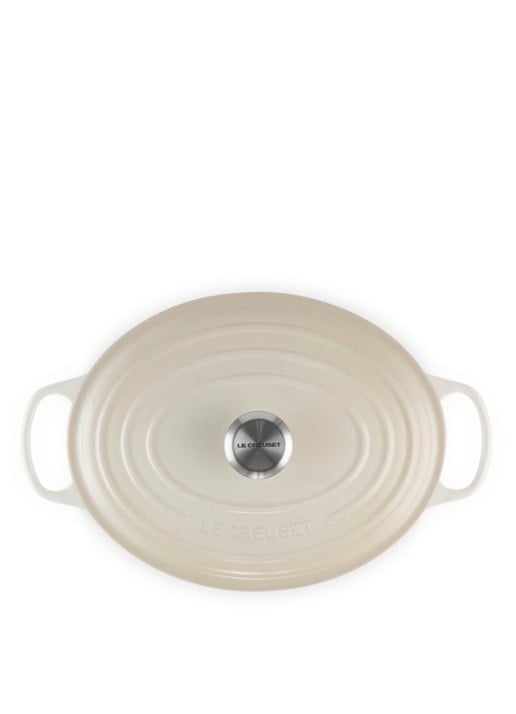 Le Creuset Signature ovale braadpan 31 cm - detail 2 gebroken wit