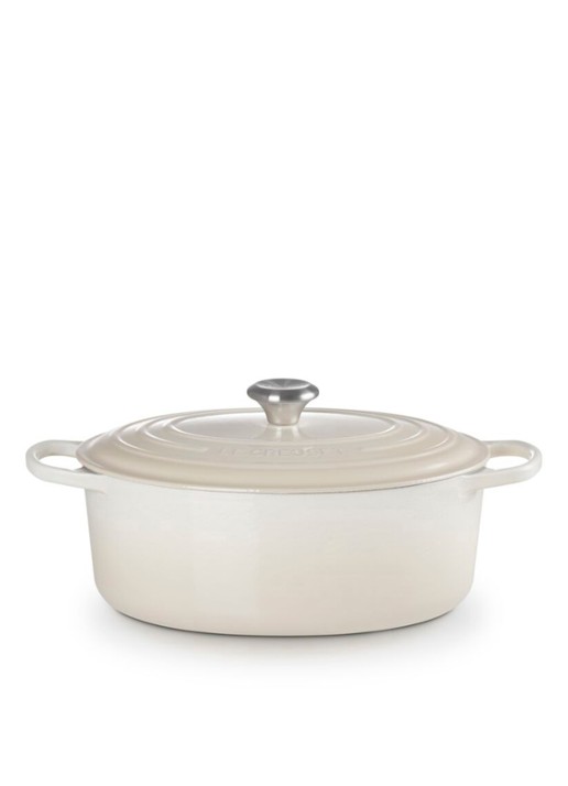 Le Creuset Signature ovale braadpan 31 cm - voorkant 4 gebroken wit