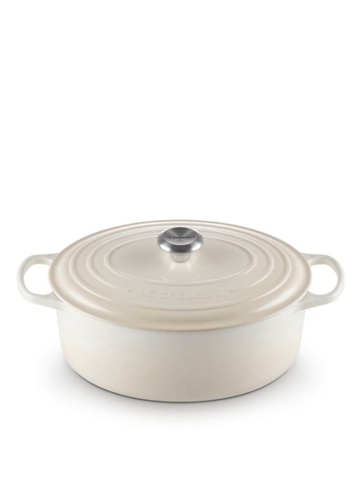 Le Creuset Signature ovale braadpan 31 cm - voorkant 5 gebroken wit