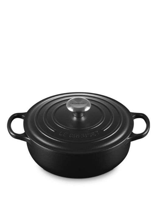 Le Creuset Signature sauteuse 24 cm - voorkant 3 zwart