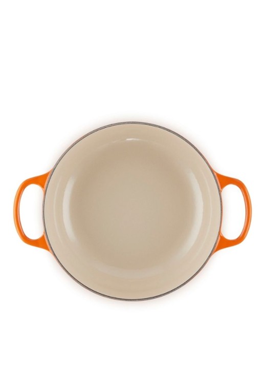 Le Creuset Signature sauteuse 24 cm - detail oranjerood