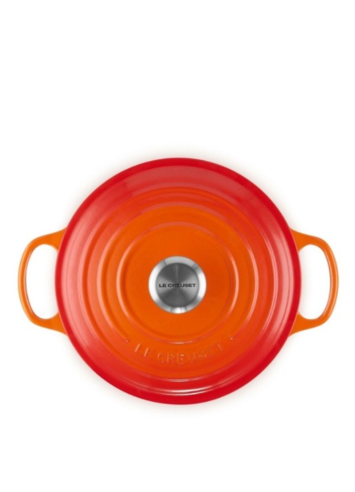 Le Creuset Signature sauteuse 24 cm - detail 2 oranjerood