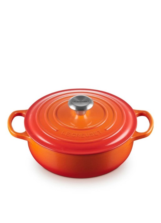 Le Creuset Signature sauteuse 24 cm - voorkant 5 oranjerood