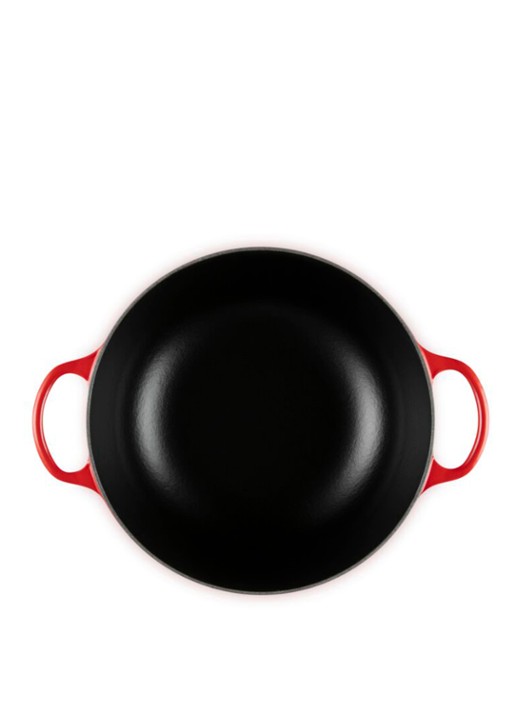 Le Creuset Signature soeppan 26 cm - detail donkerrood