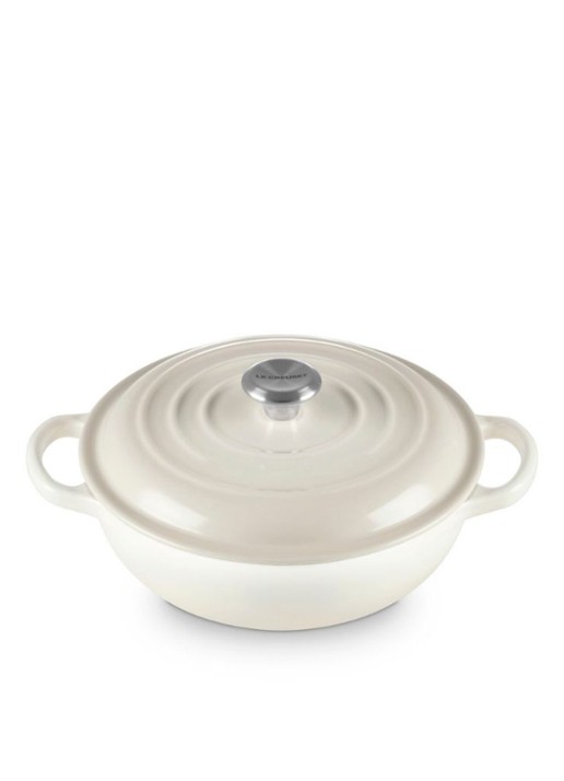 Le Creuset Signature stoofpan 22 cm - voorkant 3 gebroken wit