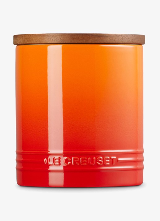 Le Creuset Signature voorraadpot 1,1 liter - achterkant 6 oranjerood