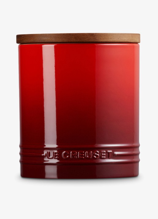 Le Creuset Signature voorraadpot 1,1 liter - achterkant 3 donkerrood