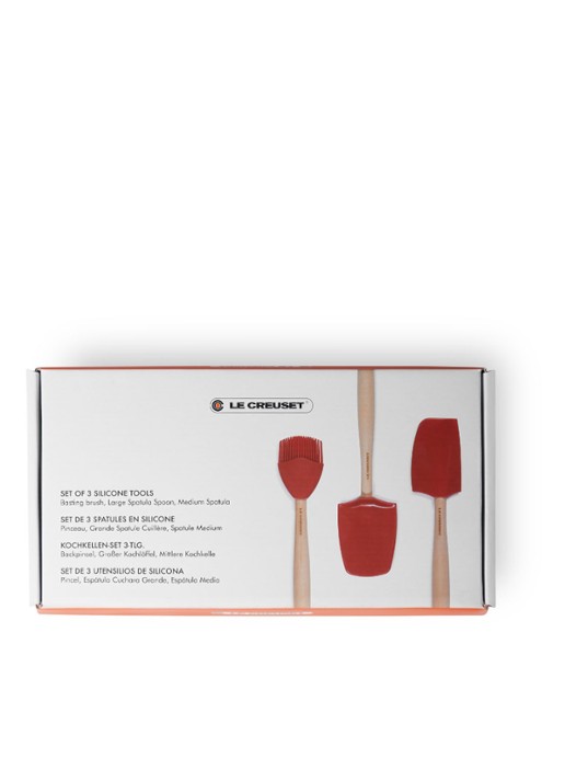Le Creuset Spatels Premium set van 3  - detail 3 kersenrood / rood