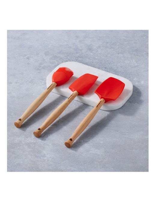 Le Creuset Spatels Premium set van 3  - detail 4 kersenrood / rood