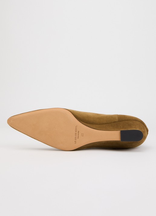 Le Monde Béryl Camille chelsea boot van suède - detail 2 camel