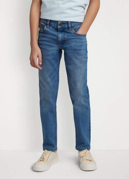 LEE Luke slim fit jeans met stretch - detail 4 indigo